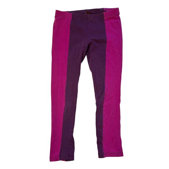 Tea Collection Purple Colorblock Leggings 7Y - Picture 1 of 5